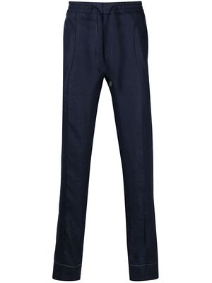 Brioni drawstring linen trousers - Blue
