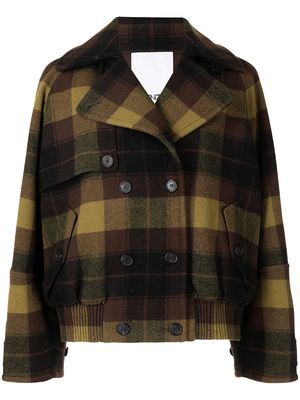 Kenzo check print jacket - Brown