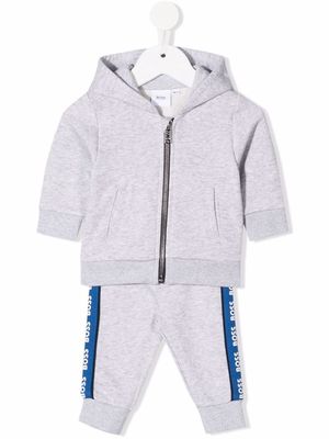 BOSS Kidswear logo-tape detail tracksuit set - Grey