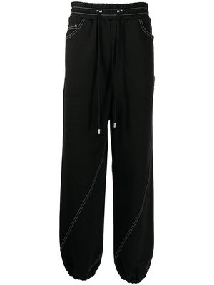 Ader Error contrast-stitching track pants - Black