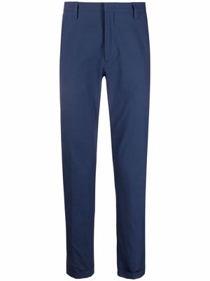 PAUL SMITH straight-leg organic-cotton trousers - Blue