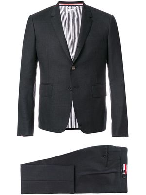Thom Browne Super 120s Twill Suit With Tie - Grey
