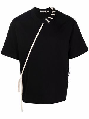 Craig Green laced short-sleeve T-shirt - Black