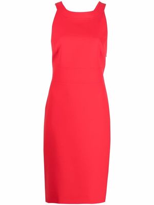 Boutique Moschino criss-cross strap sleeveless dress - Red