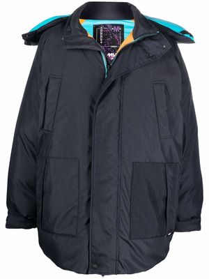 MSGM hooded parka coat - Blue