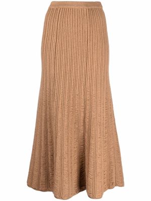 Gabriela Hearst high-waisted pleated skirt - Neutrals
