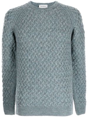 John Smedley chunky-knit wool jumper - Blue