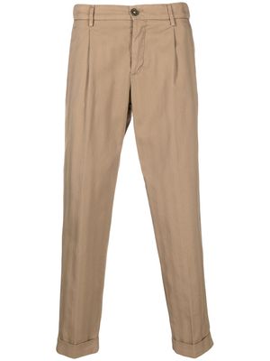 Manuel Ritz Pinces pinstripe loose-fit trousers - Neutrals