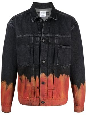 Marcelo Burlon County of Milan flame-print denim jacket - Black