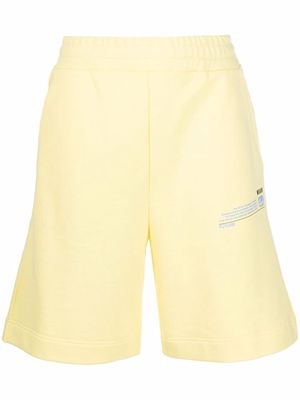 MSGM organic cotton track shorts - Yellow