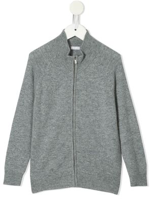Il Gufo zip-up cashmere cardigan - Grey