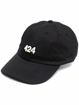 424 embroidered-logo baseball cap - Black