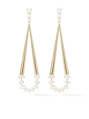 Melissa Kaye 18kt yellow gold and diamond Aria Jane earrings