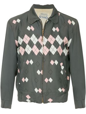 Fake Alpha Vintage 1950's argyle jacket - Grey