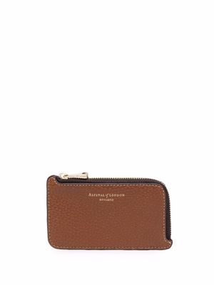 Aspinal Of London small pebbled-effect wallet - Brown