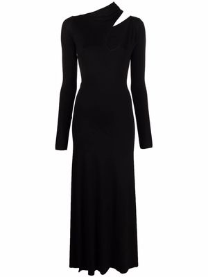 MANURI cut-out detail long-sleeve dress - Black