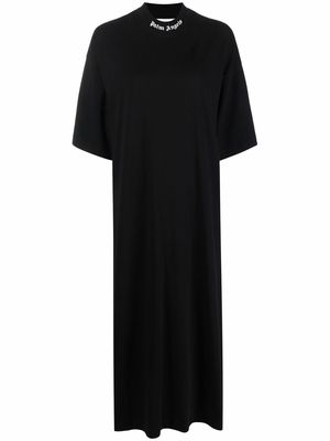 Palm Angels logo-print T-shirt dress - Black
