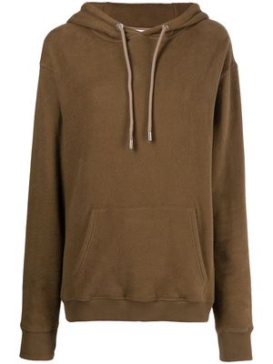 YMC Trugoy organic-cotton hoodie - Brown
