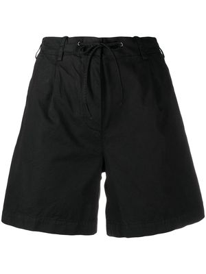 ASPESI drawstring waist cotton shorts - Black