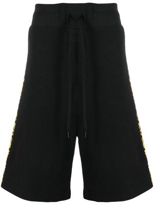 Versace Jeans Couture baroque-print cotton shorts - Black