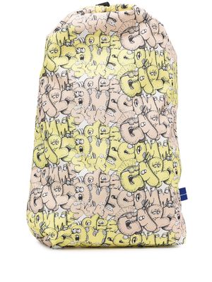 Comme Des Garçons Shirt x Kaws logo print backpack - Yellow