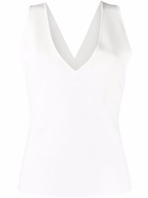 P.A.R.O.S.H. V-neck knitted top - White