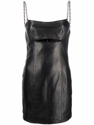 Manokhi cut-out detail leather mini dress - Black