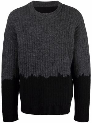 Nanushka dip-dye ribbed-knit jumper - Grey