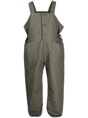 Engineered Garments Waders crinkled straight-leg overalls - Green