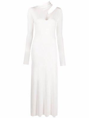 MANURI cut-out detail long-sleeve dress - White