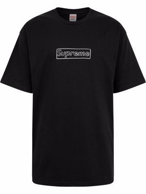 Supreme x KAWS chalk logo T-shirt - Black