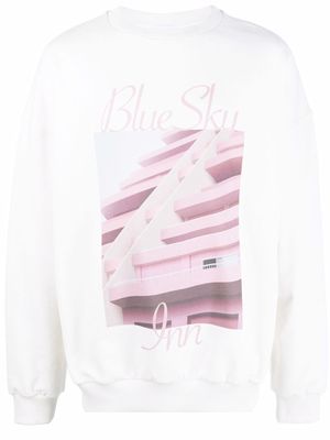 BLUE SKY INN logo print sweatshirt - Neutrals