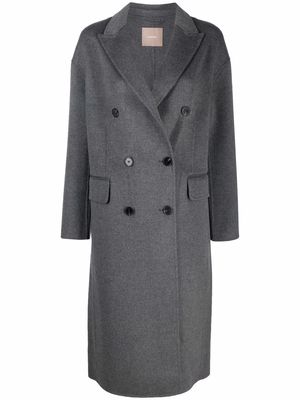 12 STOREEZ double-breasted grey coat