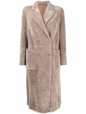 Salvatore Santoro double-breasted fitted coat - Neutrals
