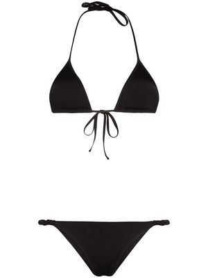 Reina Olga scrunchie triangle bikini - Black