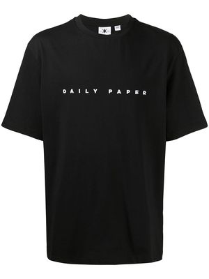 Daily Paper logo print short-sleeved T-shirt - Black