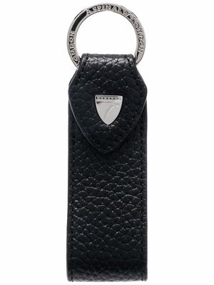Aspinal Of London pebble leather keychain - Black