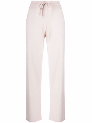 Chinti and Parker drawstring-waist cashmere wide-leg trousers - Neutrals