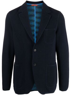 Missoni knitted single-breasted blazer - Blue