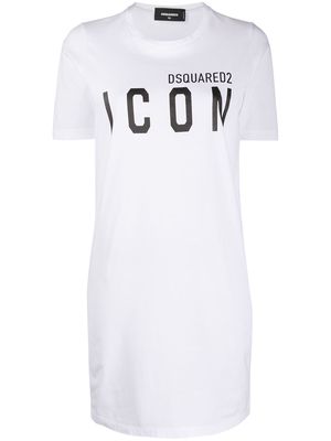 Dsquared2 long-print T-shirt dress - White