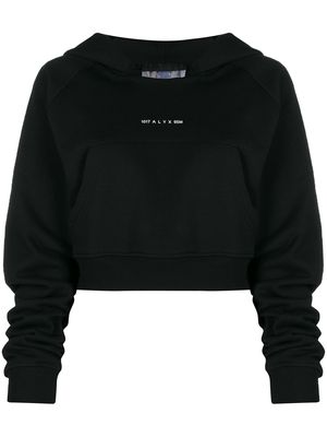 1017 ALYX 9SM cropped hooded sweatshirt - Black