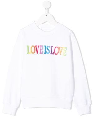 Alberta Ferretti Kids Love is Love sweatshirt - White