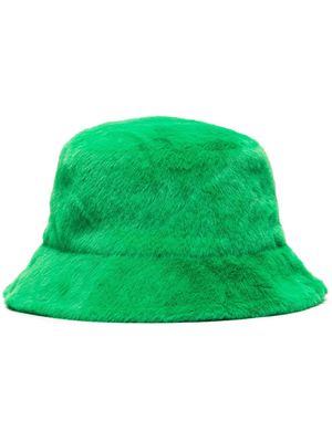 STAND STUDIO Wera faux-fur bucket hat - Green