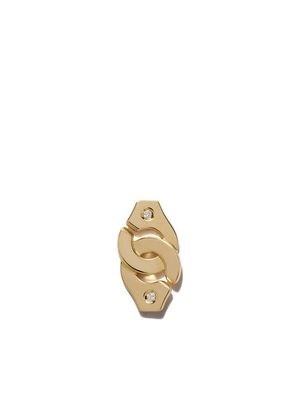 dihn van 18kt yellow gold Mono Menottes R8 diamond single earring