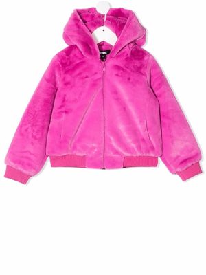 apparis kids zipped hooded jacket - Pink