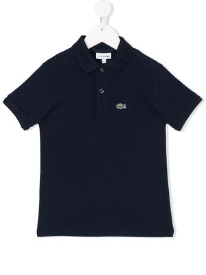 Lacoste Kids embroidered logo polo shirt - Blue