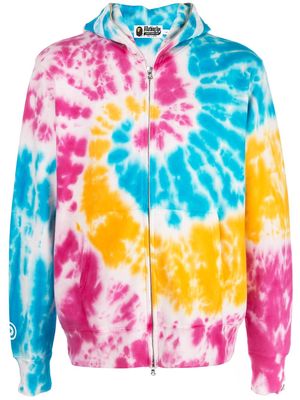 A BATHING APE® tie-dye zip-front hoodie - Pink