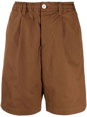 Marni wide-leg cotton shorts - Brown