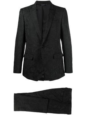Dolce & Gabbana floral jacquard martini two-piece suit - Black