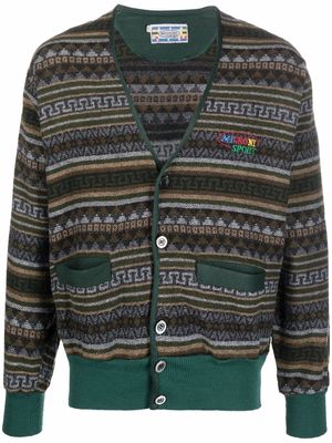 Missoni Pre-Owned 1990s geometric-knit cardigan - Green